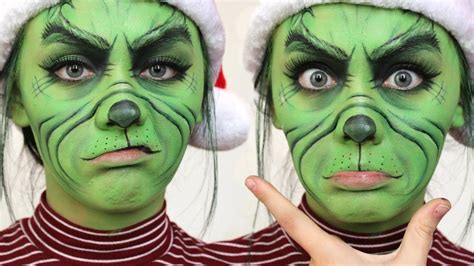 You can do either a makeup look, a hair look, heck, even a nail look inspired by Whoville if that floats your boat. . Easy grinch makeup